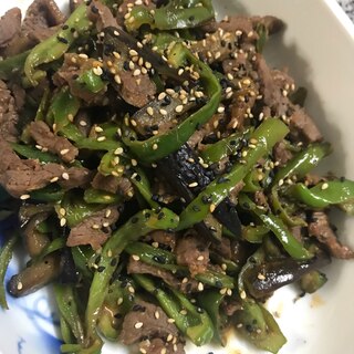 牛肉とピーマンの中華味噌炒め